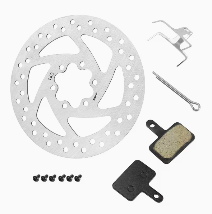 Bromskit 140 mm för KuKirin (G2, G3, G4) – Bromsskiva & Bromsbelägg