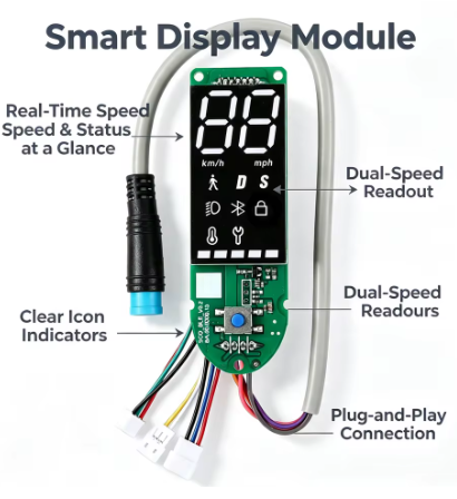 Instrumentpanel / Display / Kretskort till Xiaomi M365 / Pro / Pro2 BT